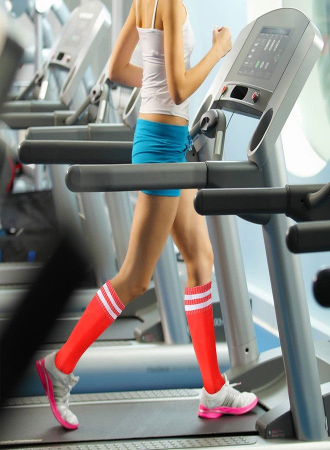 Ultrafun جوارب كرة قدم Ultrafun 6 أزواج، جوارب رياضية مرنة قابلة للتمدد تصل إلى الركبة للرجال والنساء والمراهقين (6 أزواج - أخضر عشبي) - Image 5